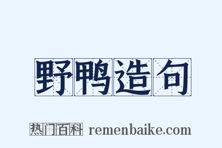 野鸭造句是什么意思的图片